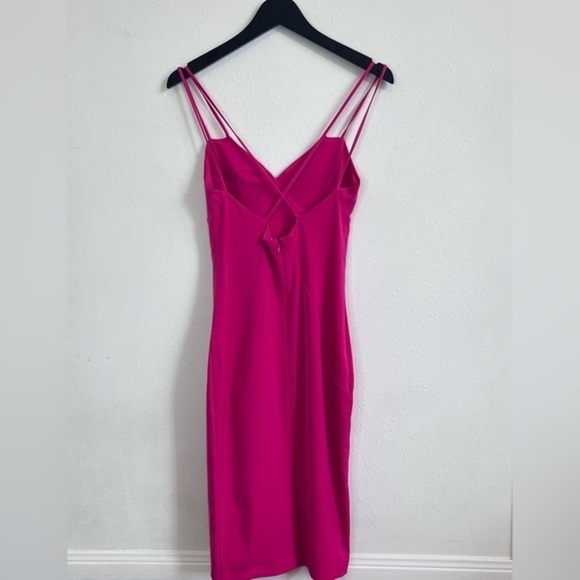 Hot Pink Crossback Midi Dress by the way. Barbie Movie - Picture 3 of 7